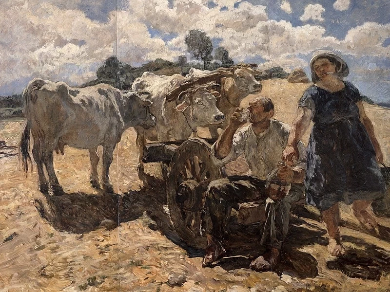 1879-Giuseppe Graziosi - Riposo nei campi - Museo civico di Modena
